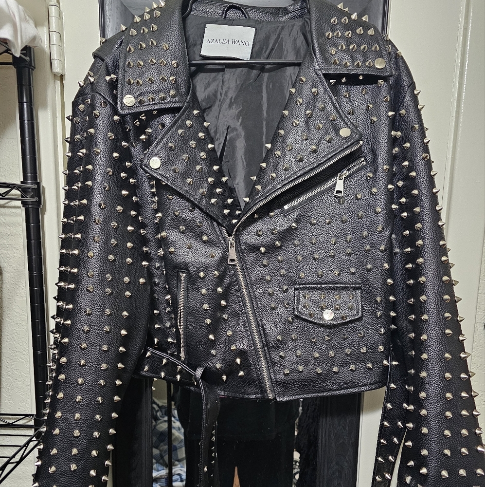 AZALEA WANG INDIE SLEEZE VEPPLIN MOTO SPIKED JACKET SOLD OUT 2X